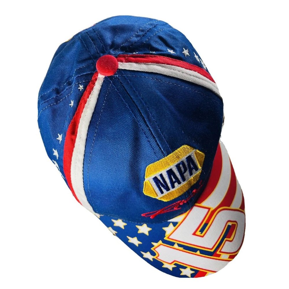 Napa Official Racing #15 Red White & Blue With Stars Adjustable Baseball Hat Cap - Picture 7 of 10